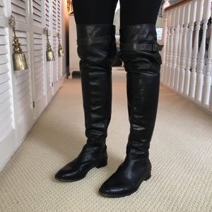 All Saints over the knee leather boots